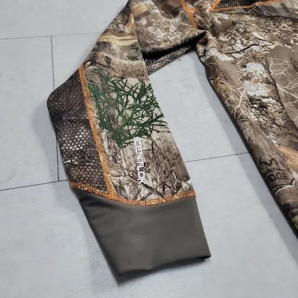 Scentlok Men's Savanna AERO Attack V2 1/4 Zip Hunting Shirt Realtree Camo Carbon